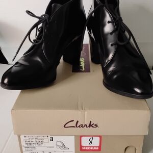 Clarks Women's Black Leather Shoes